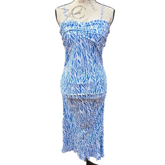 Diane Von Furstenberg DVF for Target Collab Women’s Sea Twig Blue Set Size S/M - Picture 2 of 15